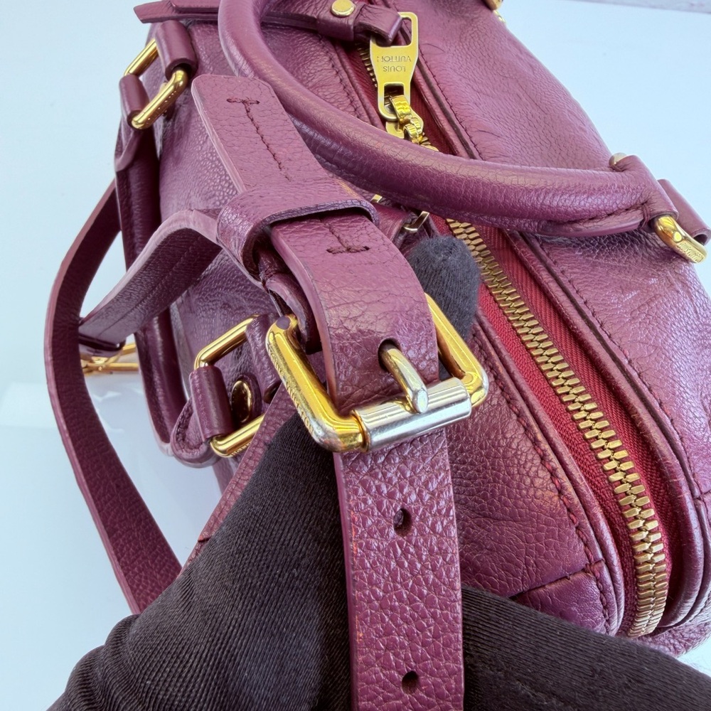 Louis Vuitton Plum Empreinte Speedy 25 Handbag Shoulder Bag - Picture 10 of 16